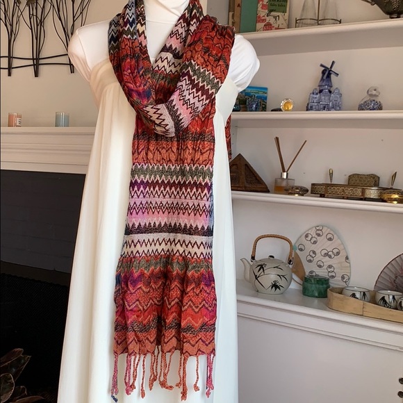 Accessories - Multicolor Rayon Neck Scarf 🧣